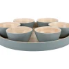 Present time - Snack tray Puro round bamboo jungle green