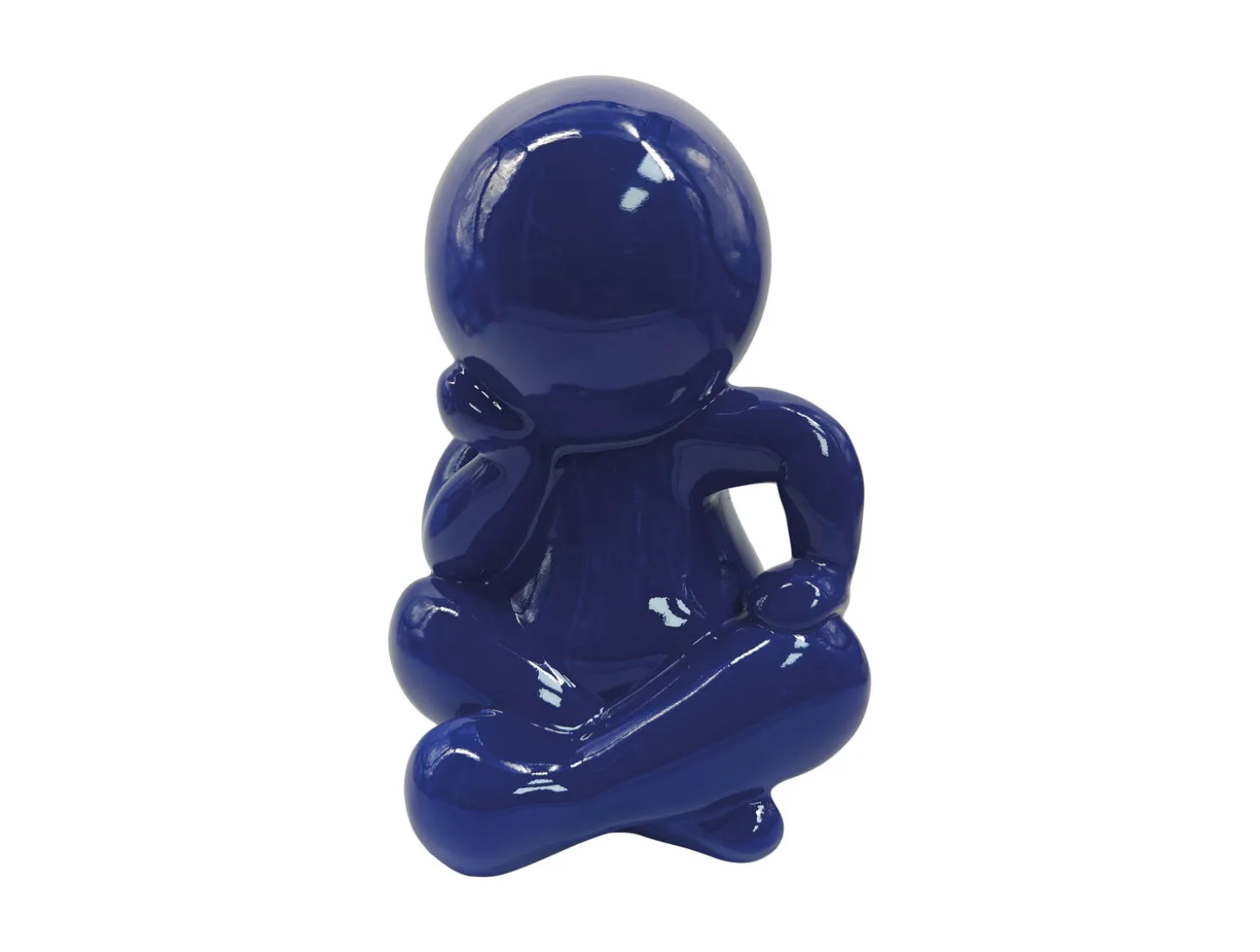 Present time - Statue Amigo Sitting large cobalt blue