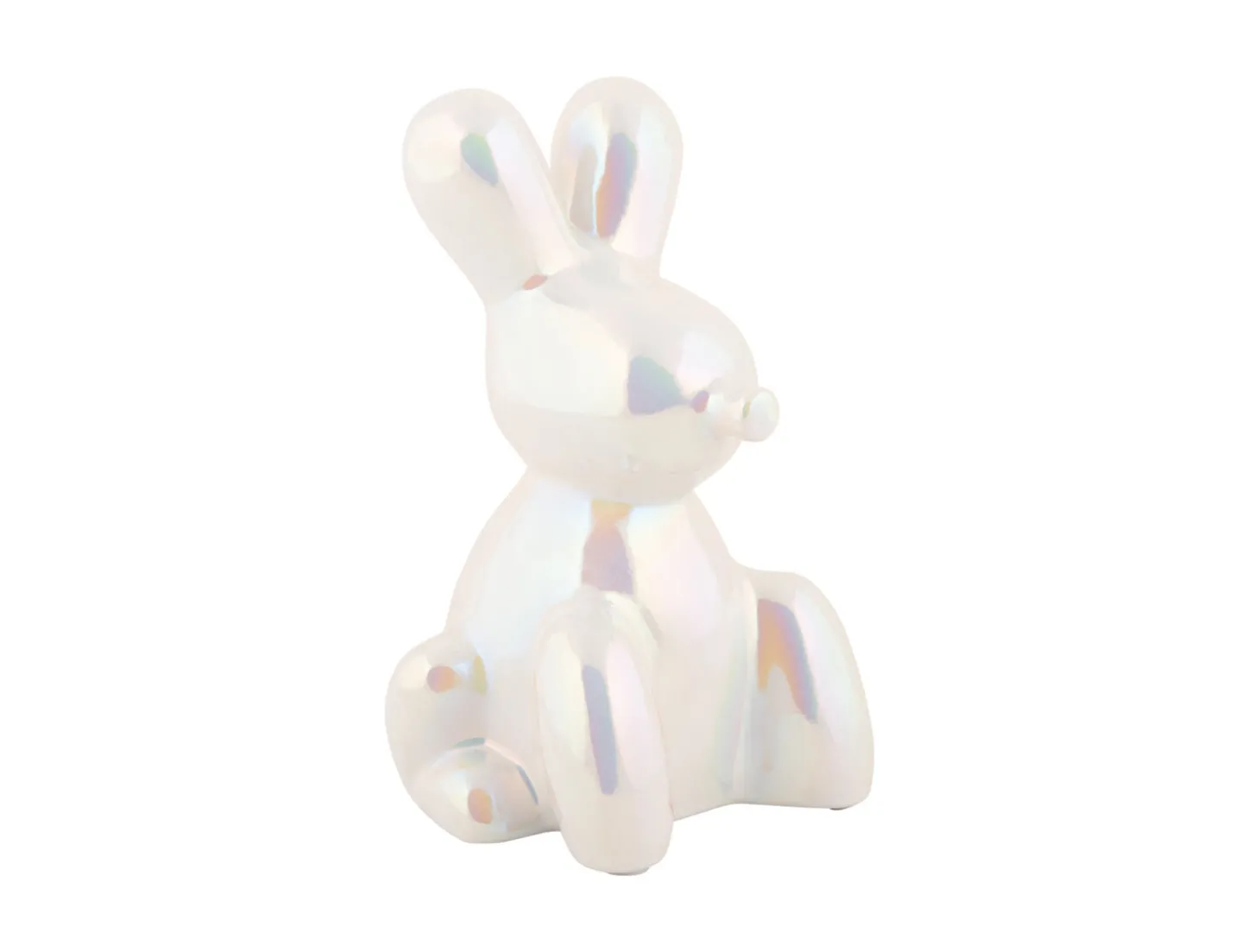 Present time - Statue Balloon Bunny ceramic white plated