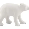 Present time - Statue Bear metal matt white