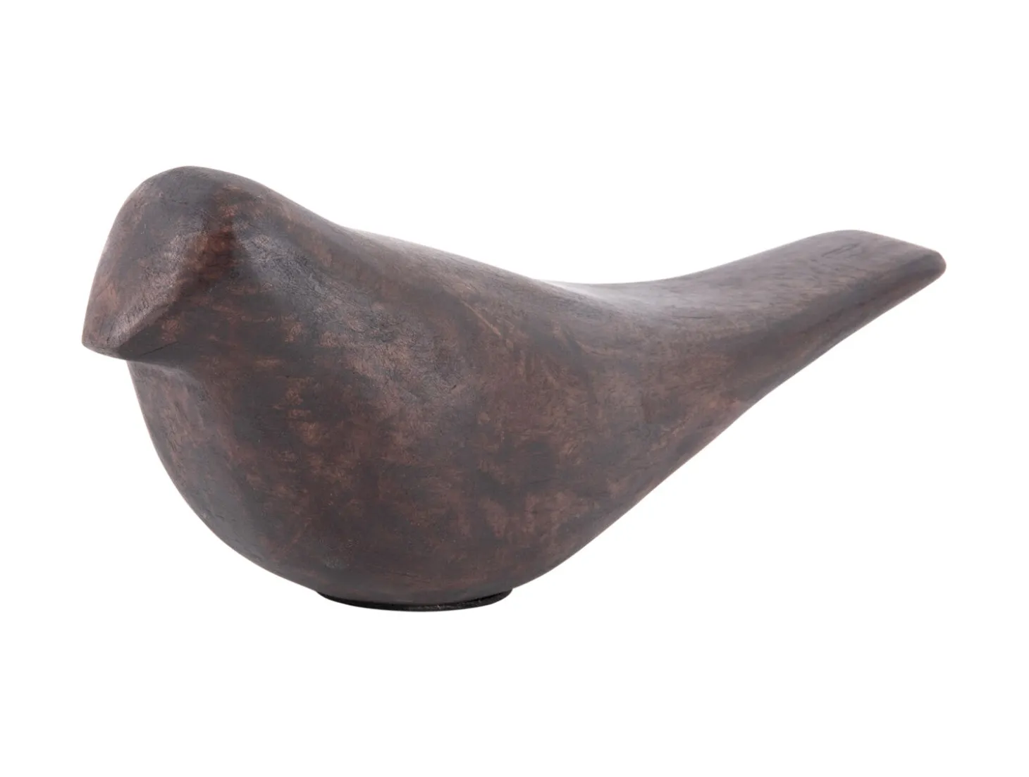 Present time - Statue Bird mango wood walnut lacquered