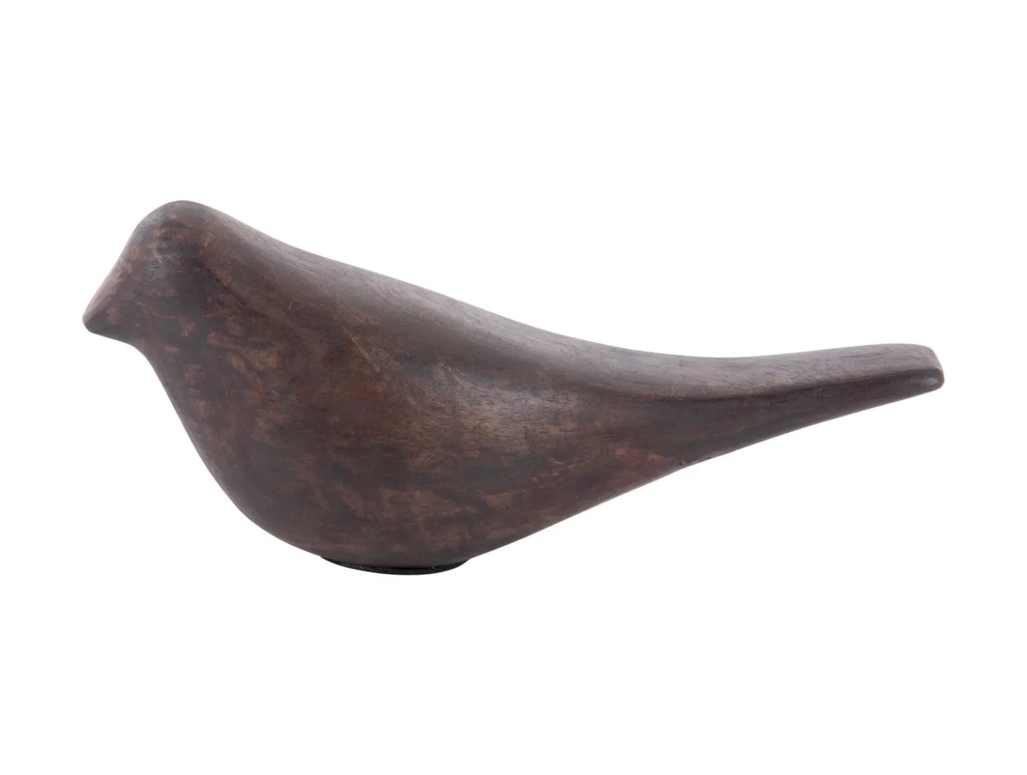 Present time - Statue Bird mango wood walnut lacquered