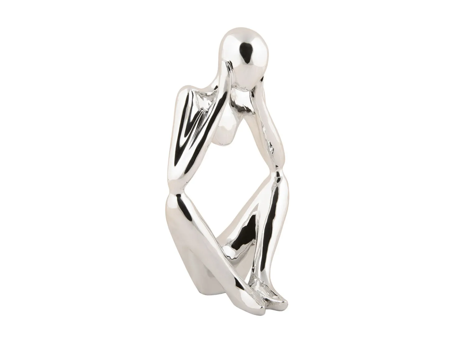 Present time - Statue Dreaming polyresin chrome plated