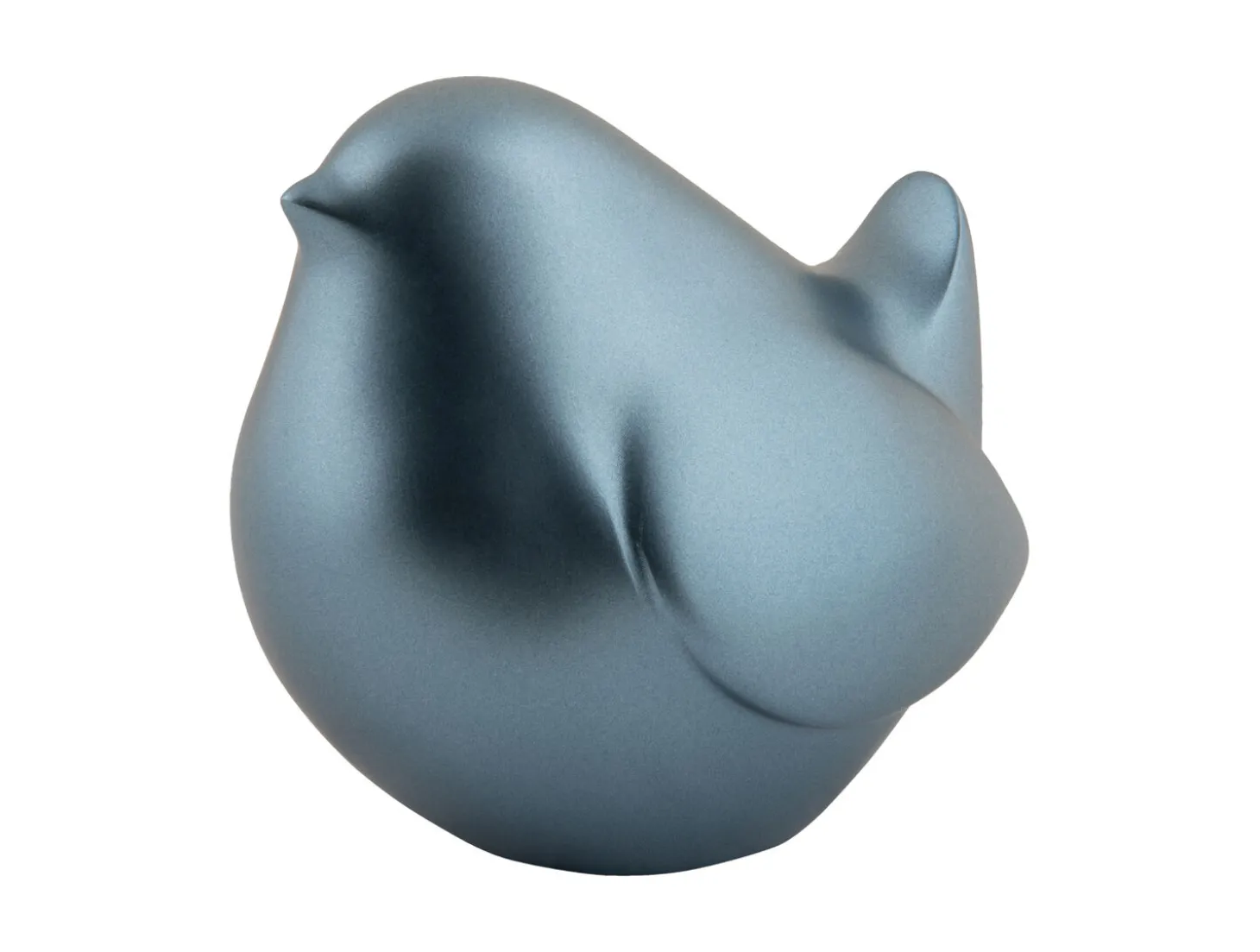 Present time - Statue Fat bird metallic dark blue