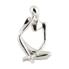 Present time - Statue Imagine polyresin chrome plated