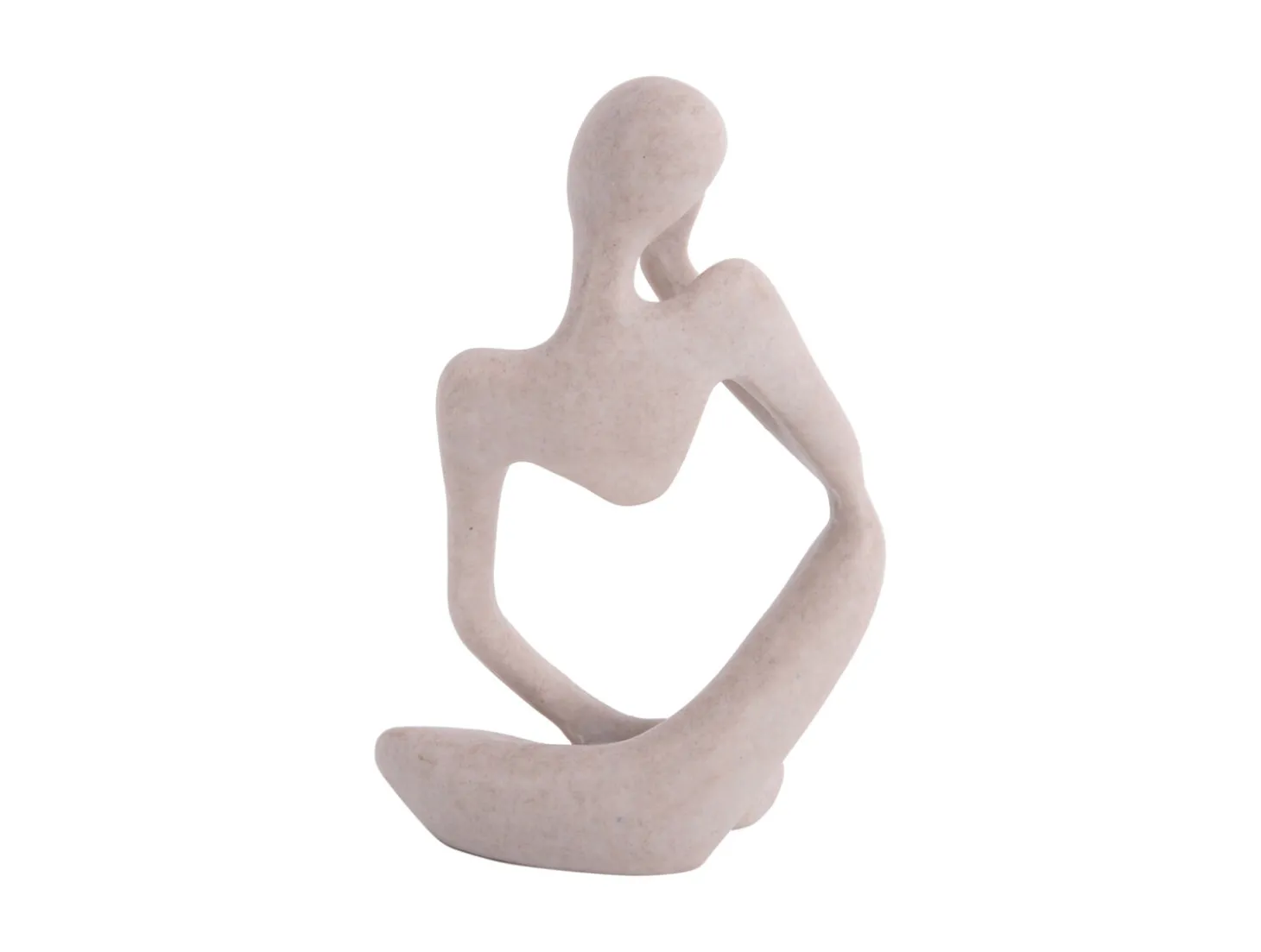 Present time - Statue Imagine polyresin light grey