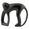 Present time - Statue Monkey metal matt black