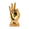 Present time - Statue Perfecto ceramic gold plated