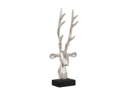 Present time - Statue Reindeer Head brushed silver