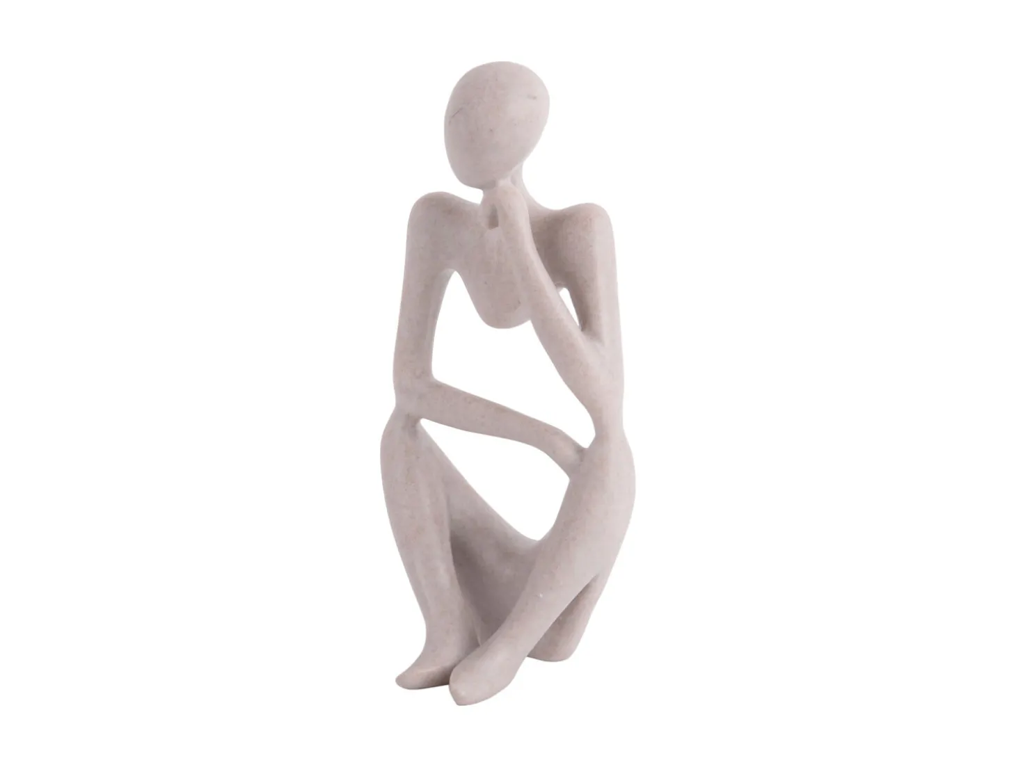 Present time - Statue Wondering polyresin light grey