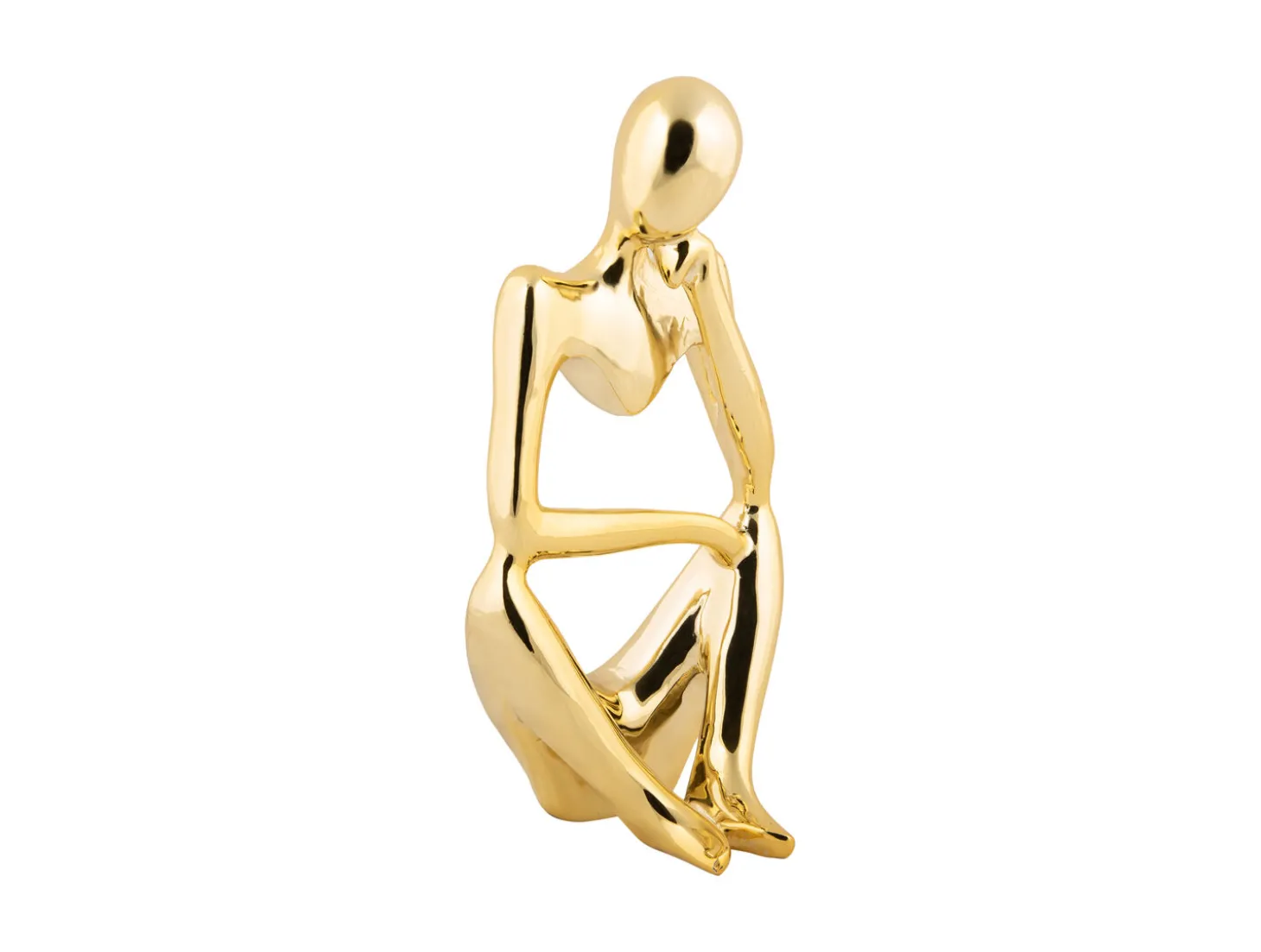 Present time - Statue Wondering polyresin gold plated