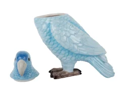 Present time - Storage jar Bird soft blue
