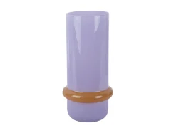 Present time - Vase Animado Anillo large soft purple w. mango yellow