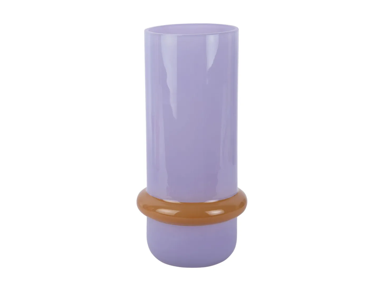 Present time - Vase Animado Anillo large soft purple w. mango yellow