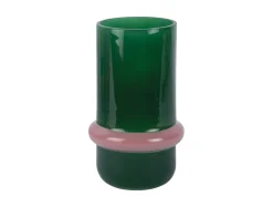 Present time - Vase Animado Anillo medium retro green w. soft pink