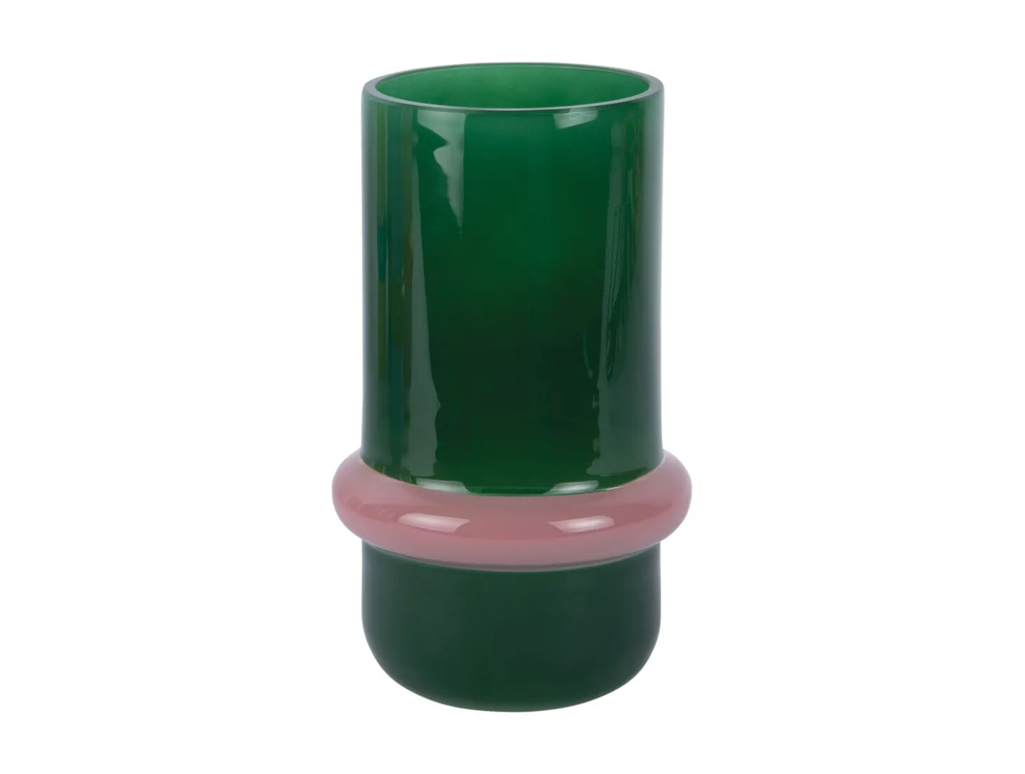 Present time - Vase Animado Anillo medium retro green w. soft pink