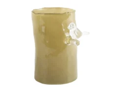 Present time - Vase Bird On Branch small army green
