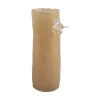 Present time - Vase Bird On Branch large soft yellow