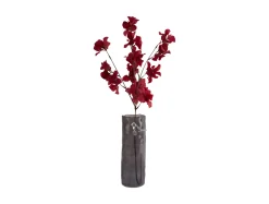 Present time - Vase Bird On Branch large dark grey