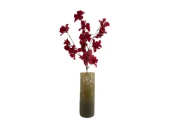 Present time - Vase Bird On Branch large army green