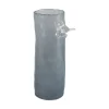 Present time - Vase Bird On Branch large misty blue