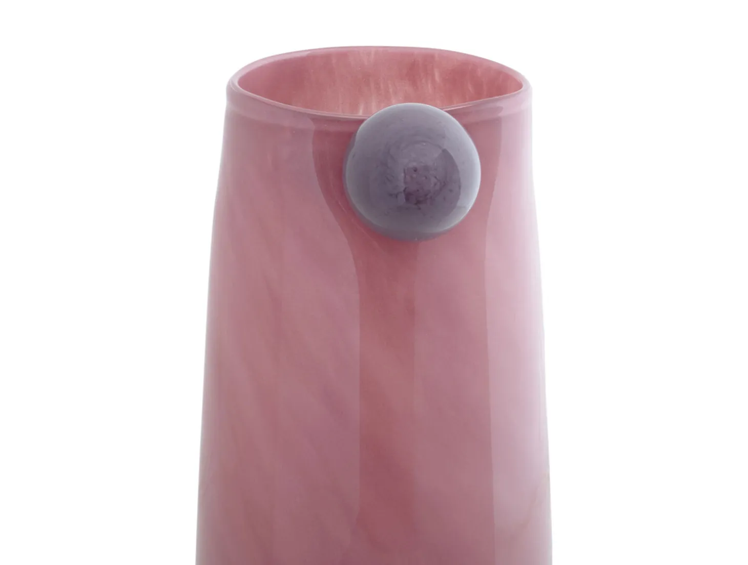Present time - Vase Bolita glass large soft pink w. soft purple
