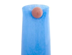 Present time - Vase Bolita glass large soft blue w. soft orange