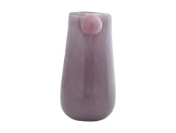 Present time - Vase Bolita glass medium soft purple w. soft pink