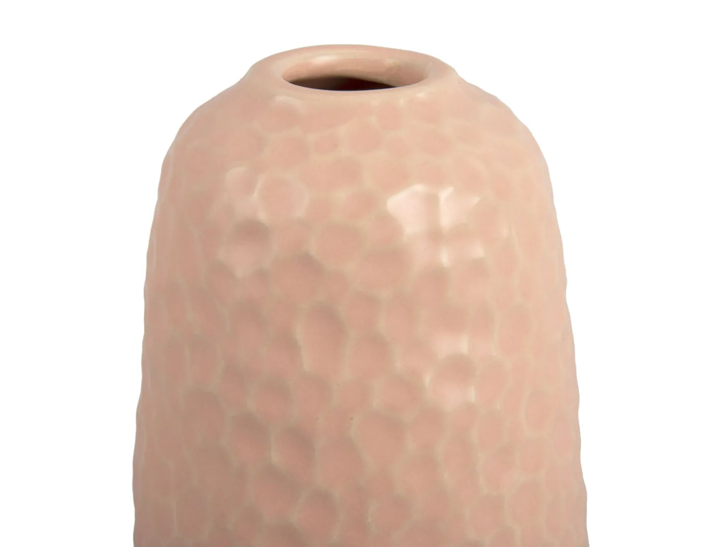 Present time - Vase Carve Wide ceramic matt soft pink