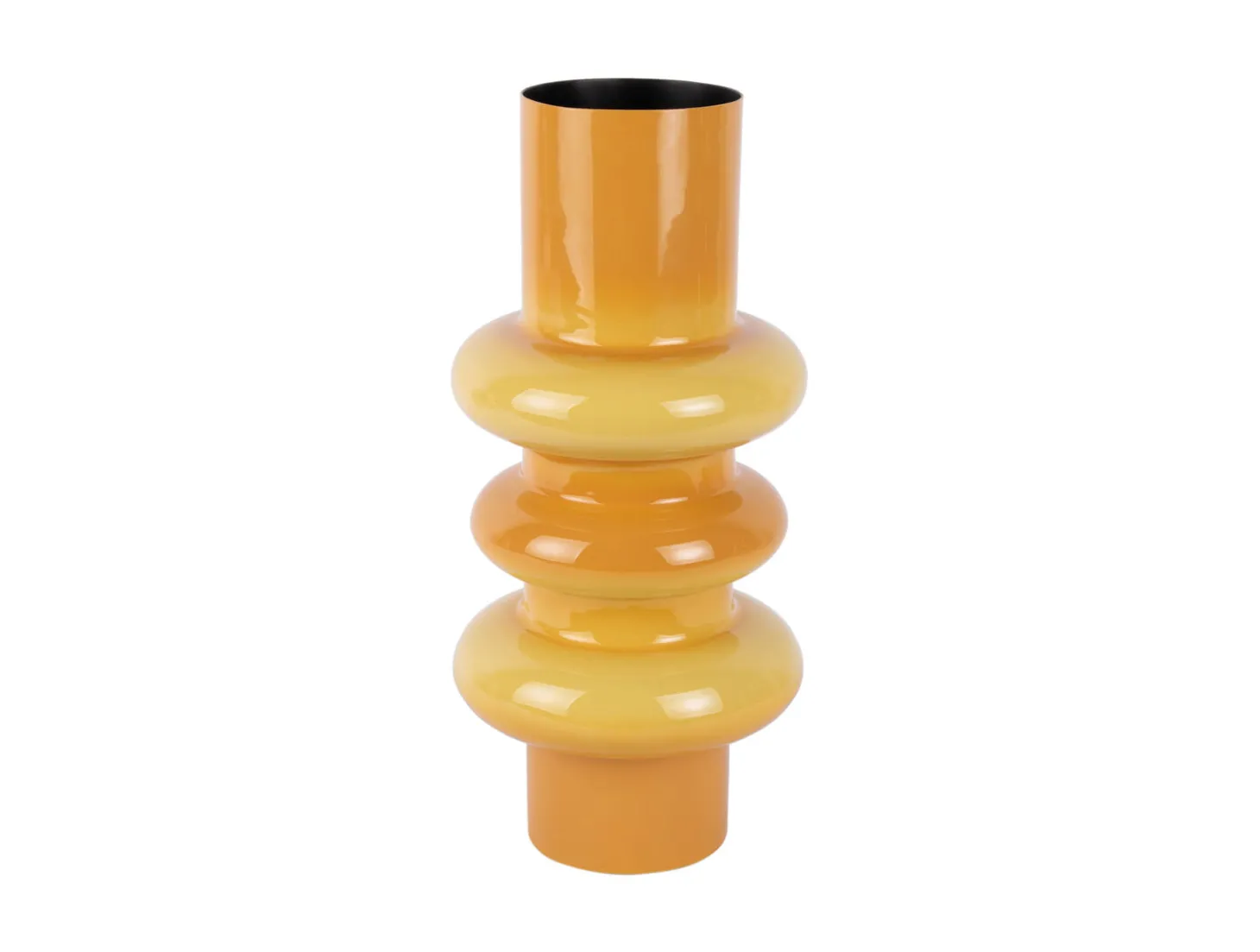 Present time - Vase Grato medium ochre yellow w. soft yellow