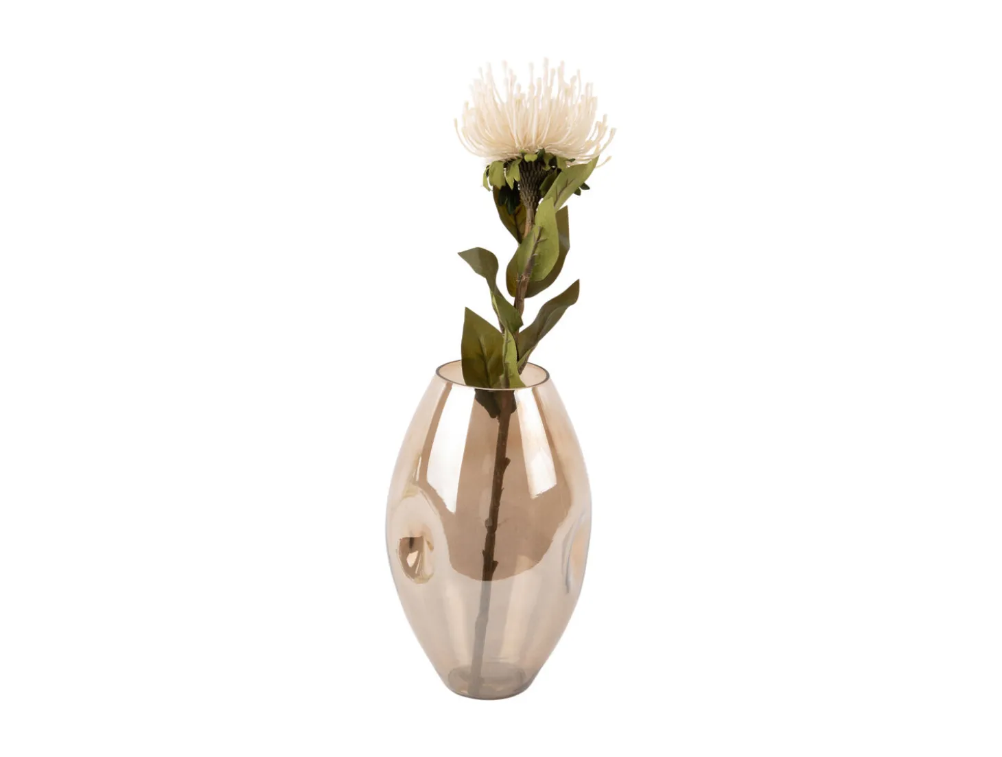 Present time - Vase Luster organic shiny chocolate brown