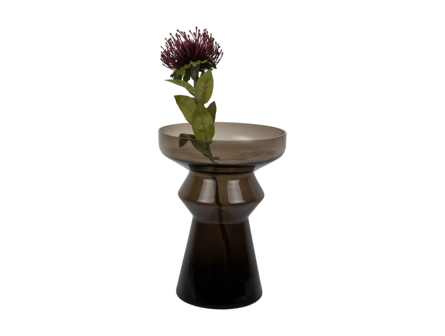 Present time - Vase Majesto chocolate brown
