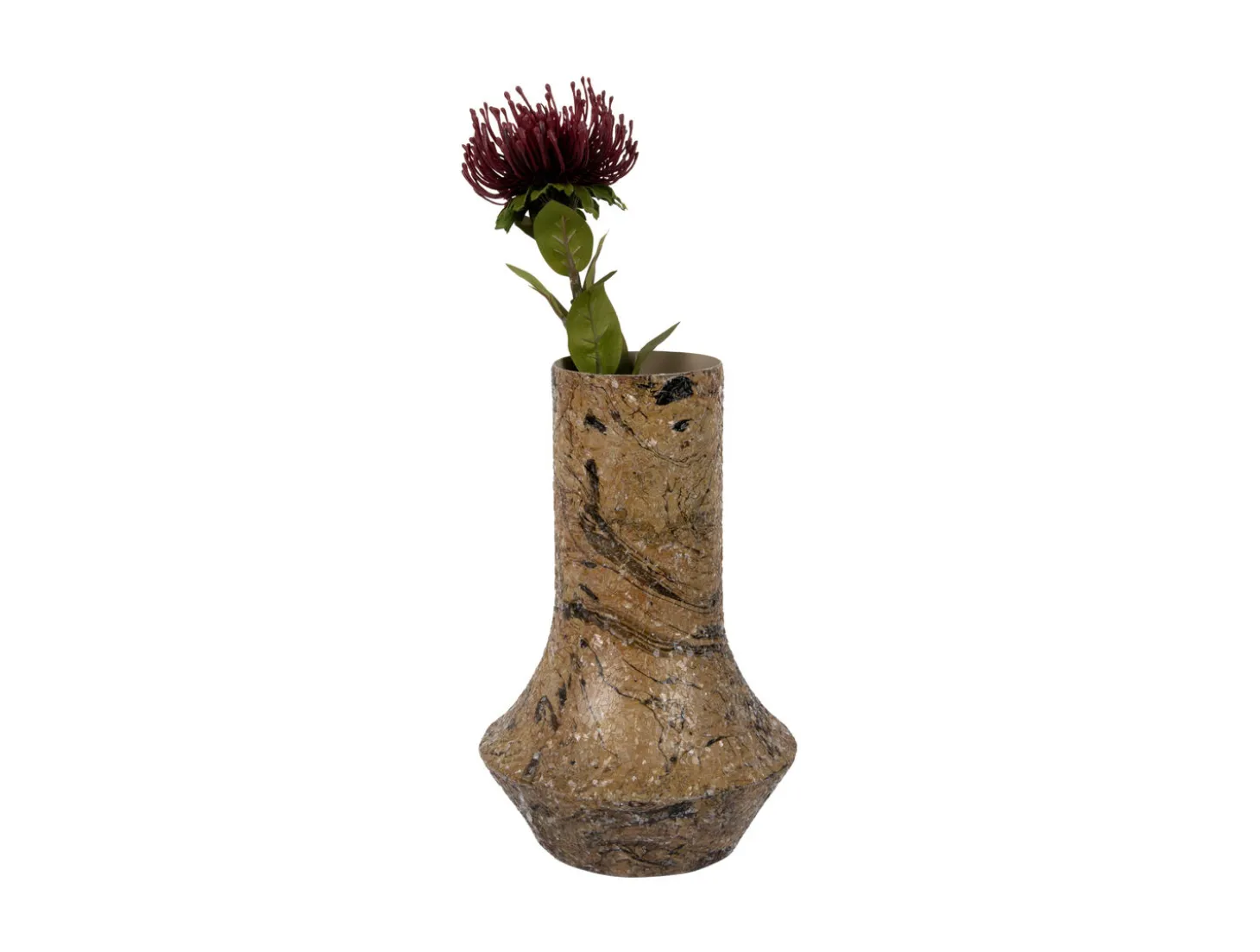 Present time - Vase Mosaic Marble brown