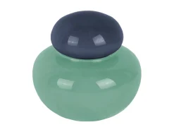 Present time - Vase Nuevo Dulce small soft blue w. dark blue lid