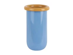 Present time - Vase Plegado M soft blue w. mango yellow