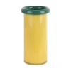 Present time - Vase Plegado S soft yellow w. retro green
