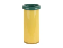 Present time - Vase Plegado S soft yellow w. retro green
