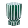 Present time - Vase Rayado Retro medium retro green