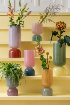 Present time - Vase Variado Colores medium ochre yellow w. grayed jade
