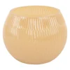 Present time - Votive Chique Ribbed large glass latte brown