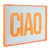 Present time - Wall art Ciao large bright orange