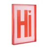 Present time - Wall art Hi medium bright red