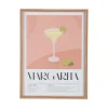 Present time - Wall art Margarita peach orange