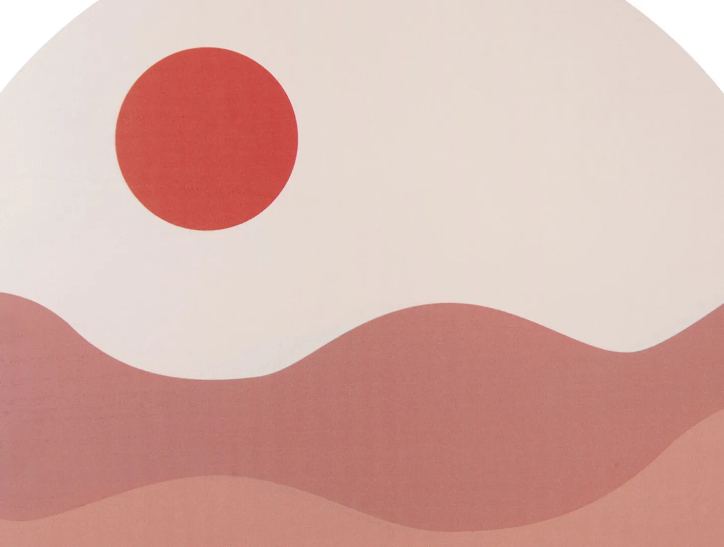 Present time - Wall art Sunset MDF sand brown