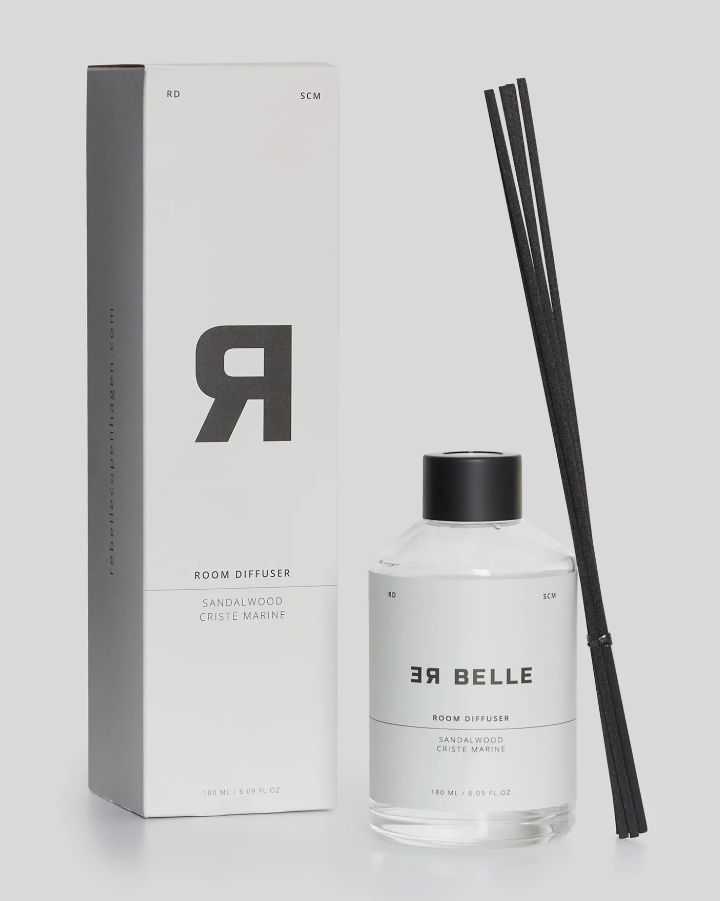 Rebelle Copenhagen - Room Diffuser Sandalwood Criste Marine 180 ml - Glas