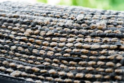 Rug Solid - Tæppe jute læder, graphite - 75x200 cm.