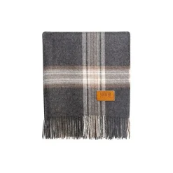 Skriver Collection - Plaid - Baby Alpaca - Grey/Brown - 130x200 cm