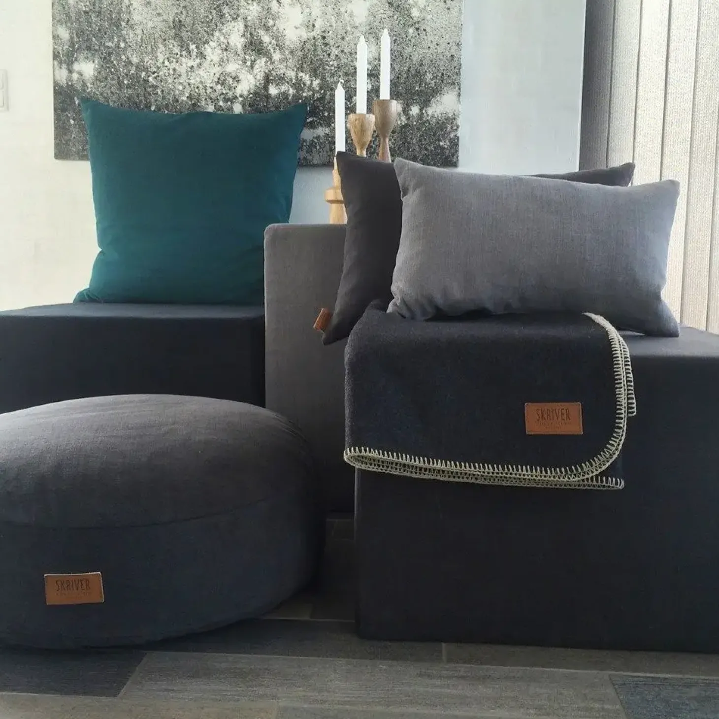 Skriver Collection - Pude - Hotmadi - lys grå - 45x45 cm