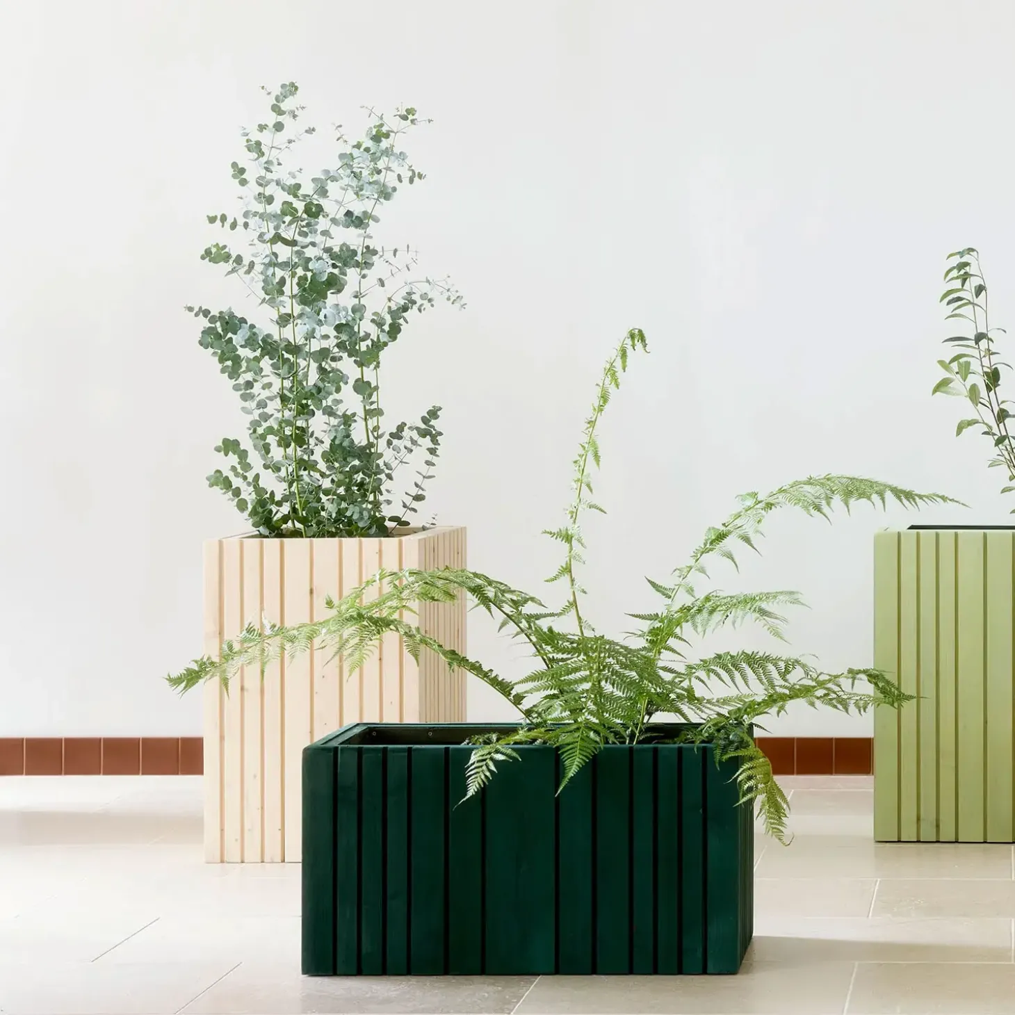 SQUARELY COPENHAGEN - Plantekasse - Unfold SQUARE TALL - Forest - 47 x 52 x 70cm