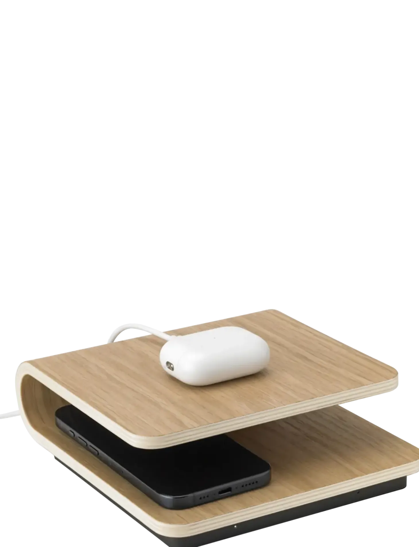 Stelton - Ro trådløs oplader oak